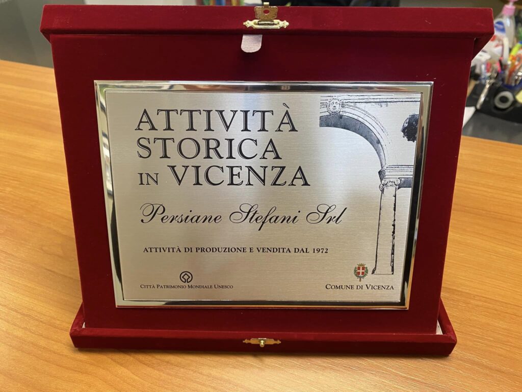 News 5 Targa attività storica di vicenza